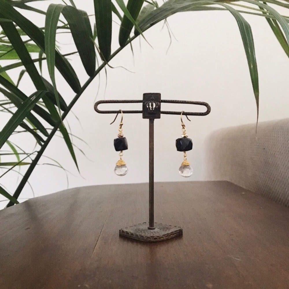 Dainty crystal drop earrings